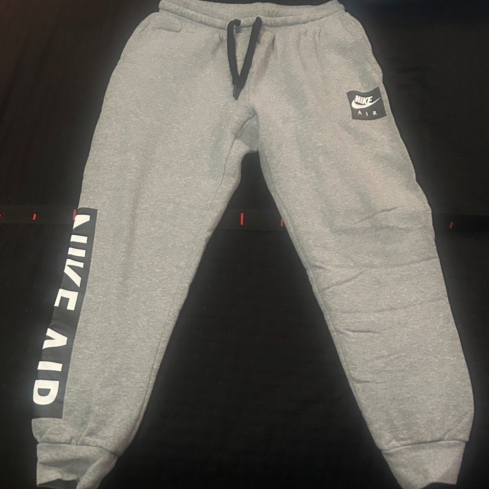 Nike Gray Air Joggers with Logo